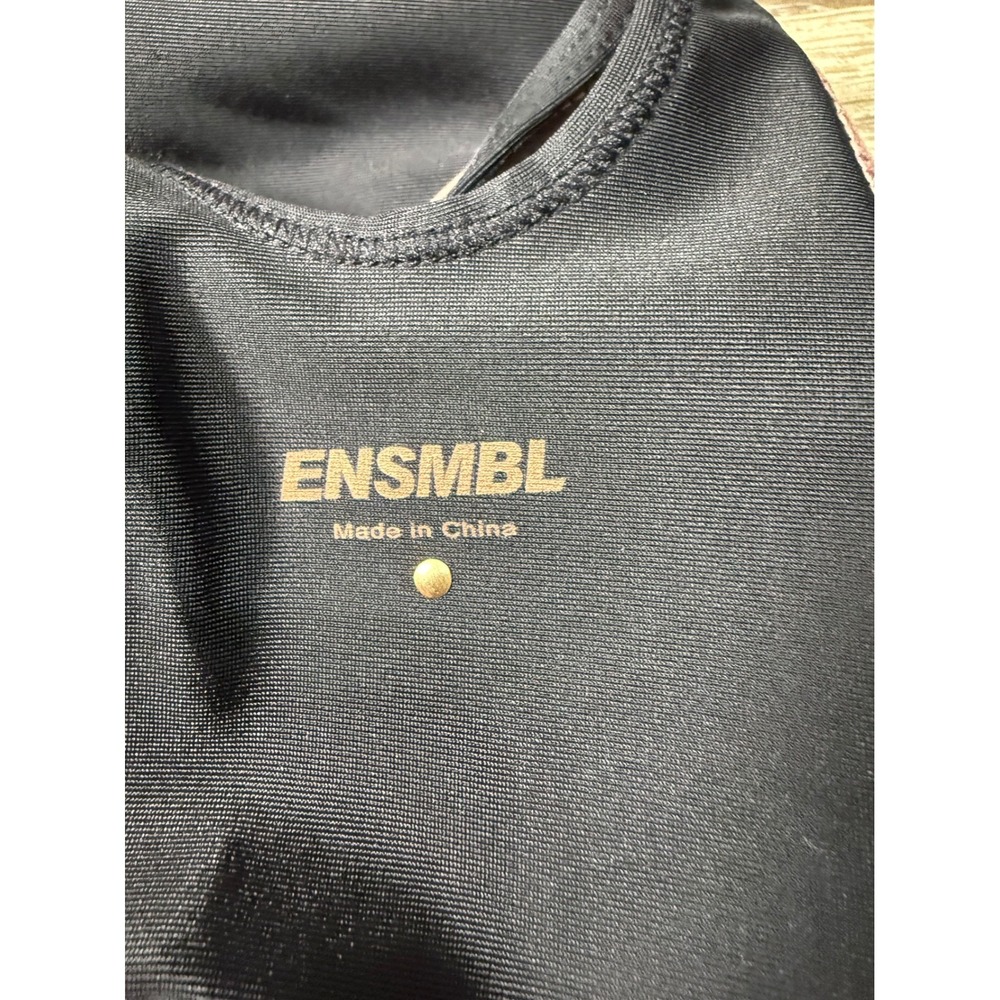 ENSMBL Womens Sports‎ Bra Black Rose Gold Metallic V-Neck Racerback M - Picture 5 of 7